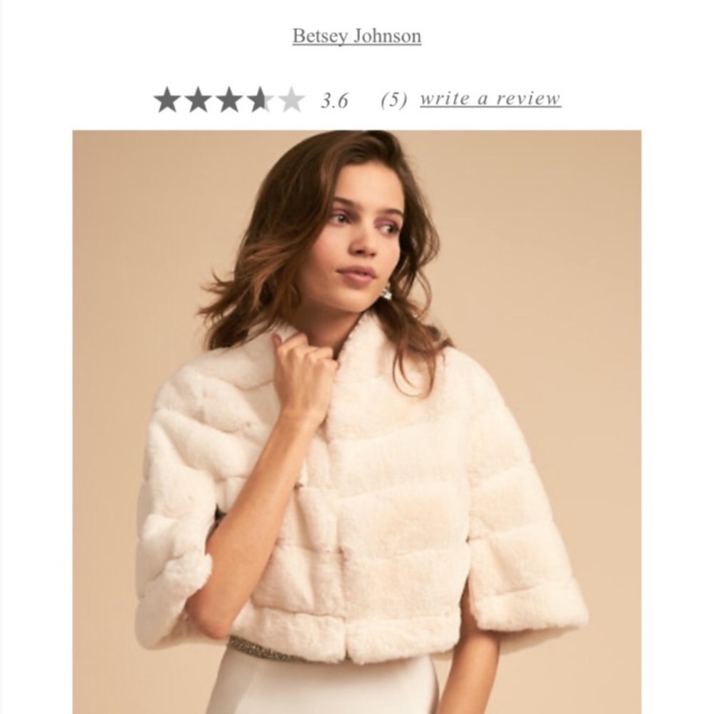 Betsey Johnson Cream Cape Jacket